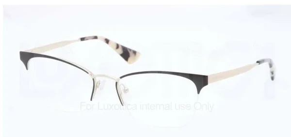 Prada PR 65QV Eyeglasses, Black/Pale Gold, Size: 51-17-140