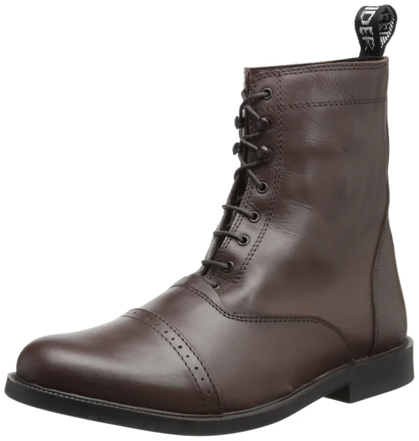TuffRider Men's Baroque Lace Up Laced Paddock Boots - 10 - Mocha