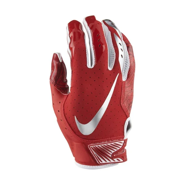 Nike Vapor Jet 5.0 Football Receiver Gloves Red/Chrome XXL