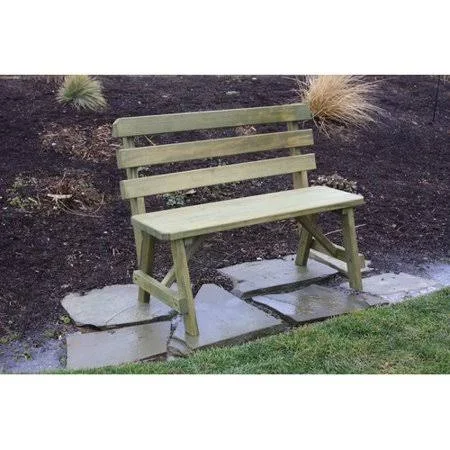 August Grove Hurtt Traditional Garden Bench - Beige