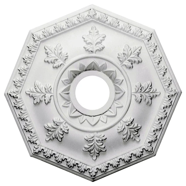 18x22OD x 3 1/2x22ID x 1 1/2x22P Nottingham Ceiling Medallion (Fits Canopies Up to 4 5/8x22) - Hand-Painted Ultra Pure White