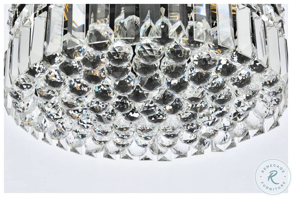 Elegant Lighting V2030F14BK-RC 14 in. Maxime Flush Mount Black