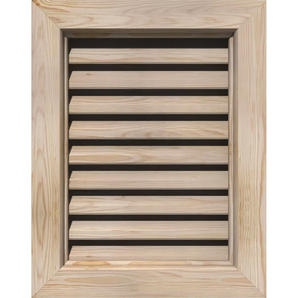 Ekena Millwork GVWVE30X1400SFPPI 30x22W x 14x22H Vertical Gable Vent (35x22W x 19x22H Frame Size): Primed - Functional, Smooth Pi