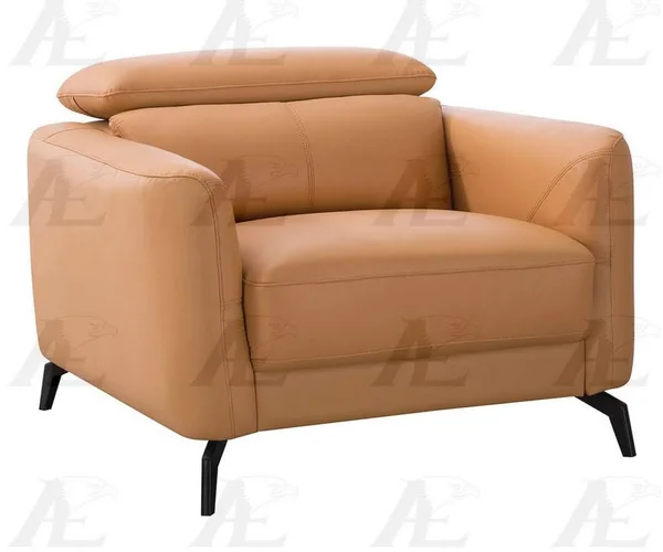 Emory Yellow Genuine Leather Chair by American Eagle Furniture