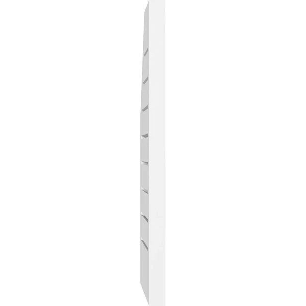 Ekena Millwork GVPOR20X2202SF 20x22W x 22x22H Half Octagon Top Right Surface Mount PVC Gable Vent: Functional, w/ 2x22W x 1-1/2x