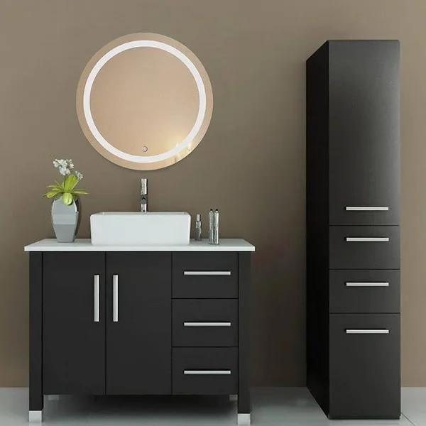 Vanity Bathroom LED Lighted Mirror with Dimmer & Defogger 24x22 x 24