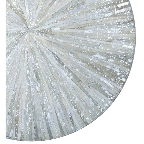 White Leather Hair-On Hide Matador Rug - White 2&6x22 x 8& Runner