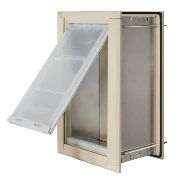 Endura Flap Wall Mount Pet Door Small - Double Flap, Tan