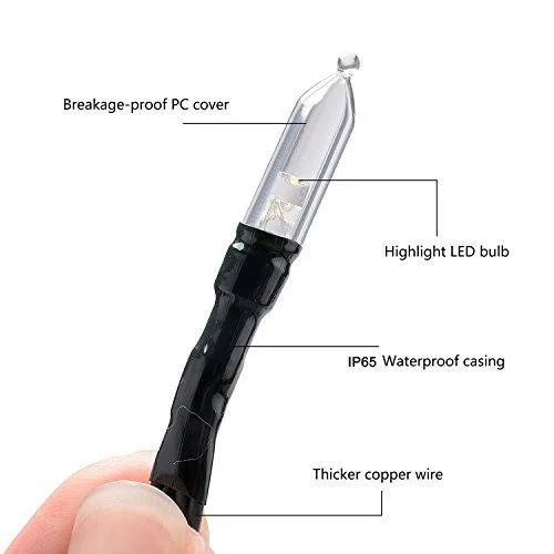 Outdoor String Lights Christmas Lights - Magotan 50 LED Battery Operated String Lights Fairy Lights for Christmas Tree Wedding W