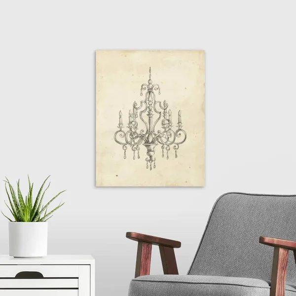 Classical Chandelier III, Canvas Wall Art, 16x20, Great Big Canvas