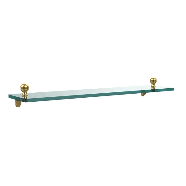 Allied Brass Mambo 22 in. Glass Vanity Shelf with Beveled Edges