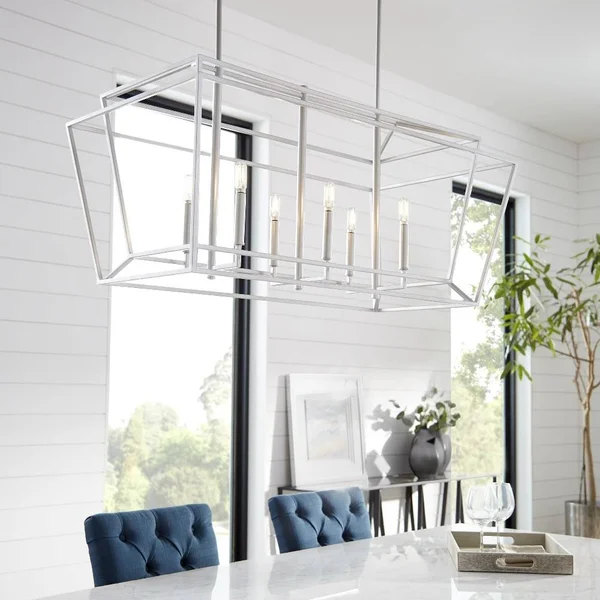 Quorum Monument 6 Light Linear - Classic Nickel - 8507-6-64, 2 x 20"