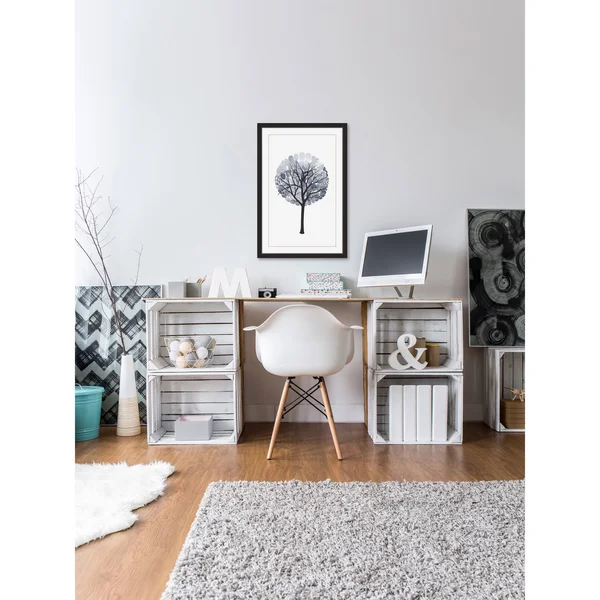 Marmont Hill Midnight Elm I Framed Painting Print - Black