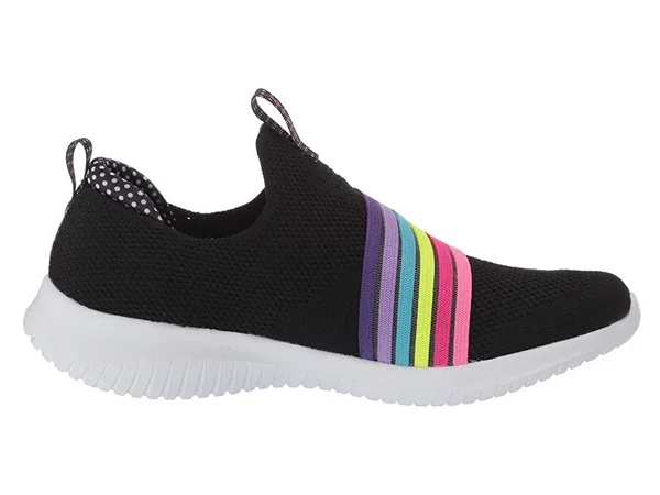 Skechers Girls& Ultra Flex - Brightful Day Athletic Shoes Black 11.5L