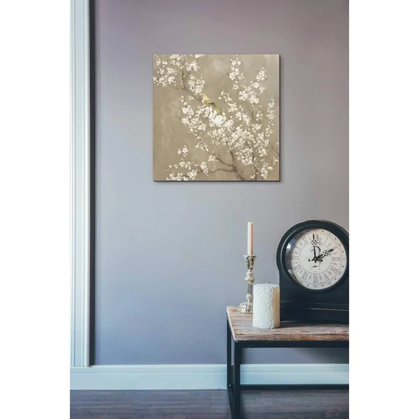 Epic Graffiti &White Cherry Blossom II Neutral& by Danhui Nai - Canvas Wall Art, 18x22x18x22