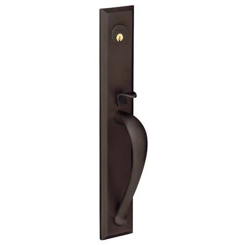 Baldwin Hardware - Full Cody Escutcheon Left Handed Full Dummy Handleset with BeaverTail Lever in Distressed Antique Nickel - 64