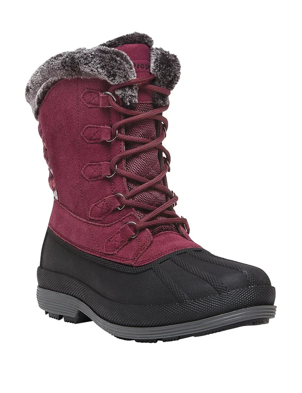 Propet Lumi Tall Lace Women's Boot - Berry Size 11