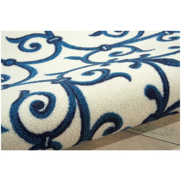Nourison Home & Garden RS093 Area Rug - Blue, 7&9x22 x 10&10x22