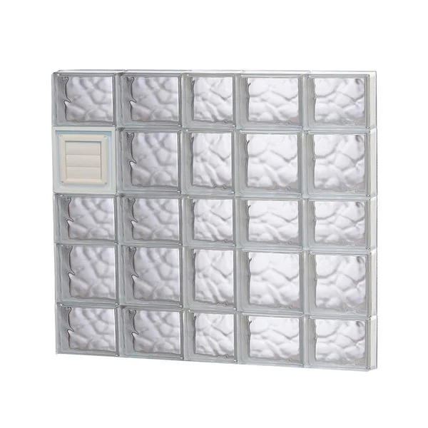 REDI2SET Wavy Pattern Frameless Replacement Glass Block Window (Rough Opening: 38-in x 34-in; Actual: 36.75-in x 32.75-in) D3834
