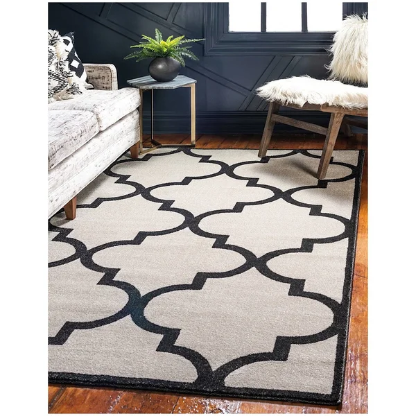 Unique Loom Trellis Contemporary Area Rug Collection - 7&x10& 3116152