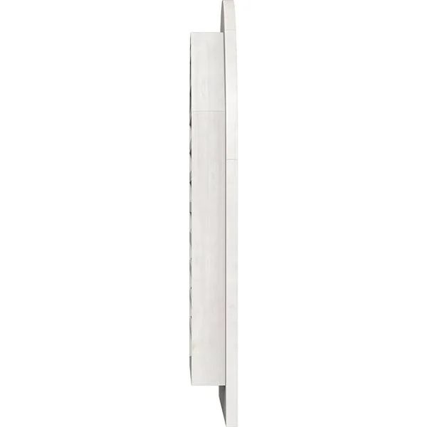 Ekena Millwork GVWRT12X3401SFPWR 12x22W x 34x22H Round Top Gable Vent (17x22W x 39x22H Frame Size): Primed, Functional, Smooth W