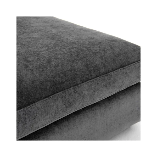 Four Hands Bloor Ottoman - Charcoal Worn Velvet
