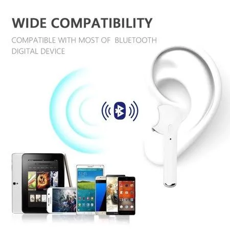 Bluetooth Headphones, Wireless Earbuds Stereo Earphone Cordless Sport Headsets for iPhone 8, 8 Plus, X, 7, 7 Plus, 6S, 6S Plus w