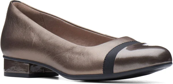 Women's Clarks Juliet Monte Slip-On, Size: 6, Pewter Leather