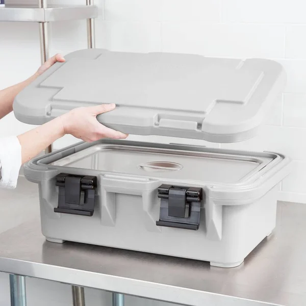 Cambro UPCS160480 Speckled Gray S-Series Ultra Food Pan Carrier Insulated Top Loading