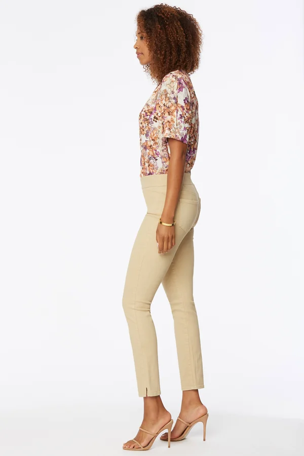 Nydj Women's Skinny Ankle Pull-On Jeans in Petite in Marisol Warm Sand, Size: 10p