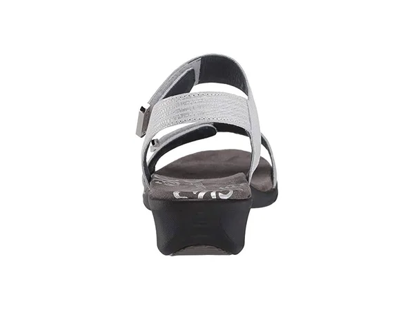 Propet Winslet Wedge Sandal - Women's, Off White/Silver Metallic, Size 9, Sandals, Ankle Strap, Wedge