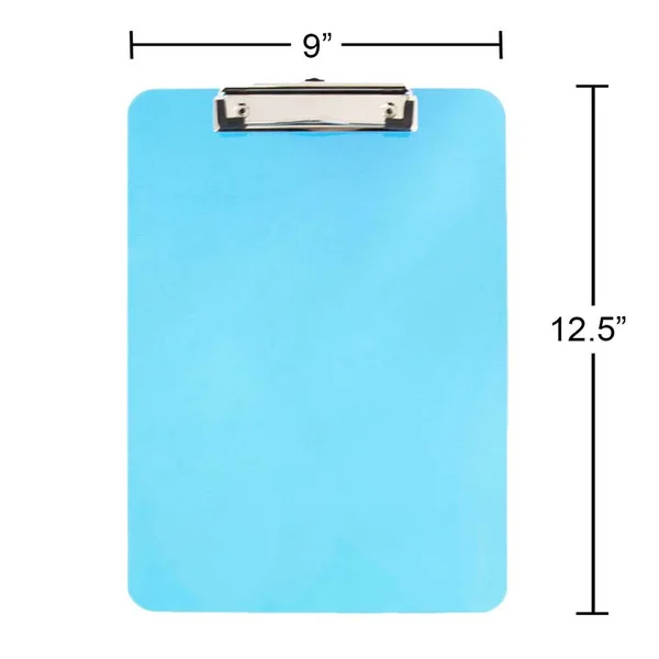 Jam Paper Plastic Clipboards, 9 x 13, Blue, 12/Pack (340926882A), 9 x 13 inches