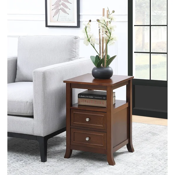 Copper Grove Aubrieta 2-Drawer End Table - Black