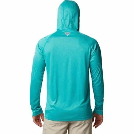 Columbia Men's Terminal Tackle Heather Hoodie, Large, Blue