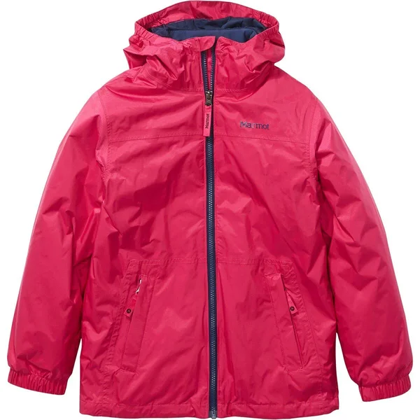 Marmot Kids& PreCip Eco Comp Jacket - Xs - Very Berry - Arctic Navy