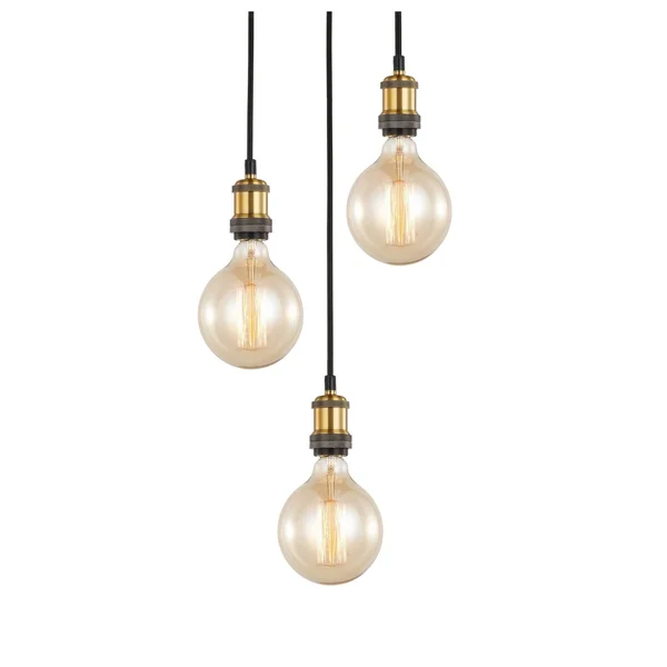 Woodbridge Lighting 18324-G125 Fulton 3 Light 15x22 Wide Multi Light Pendant Antique Brass - Brass Indoor Lighting Pendants
