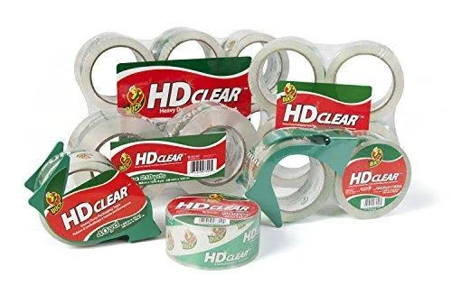 Duck HD Clear Heavy Duty Packaging Tape Refill - 6 Rolls, 1.88 inch x 109.3 Yard, 299016
