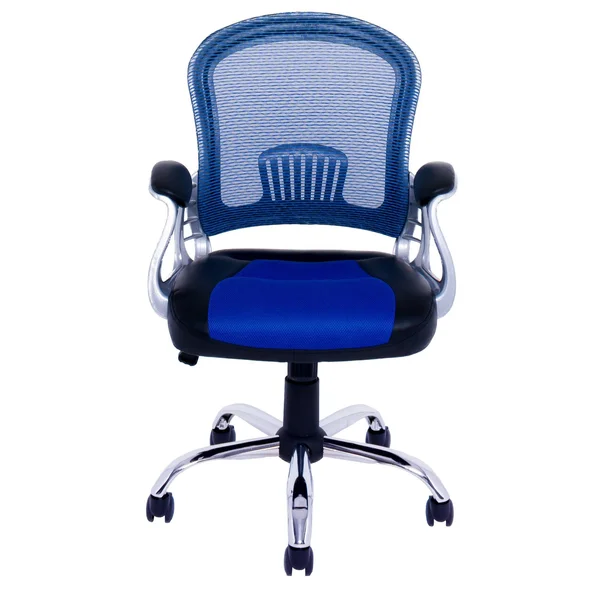 CorLiving Leatherette Office Chair with Mesh Back - Blue/Black