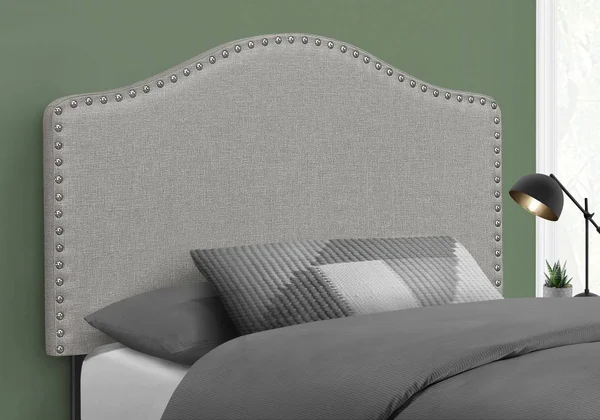 Monarch Bed - Twin size, Grey Linen Headboard Only