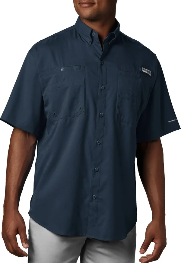 Columbia Men's Tamiami II Short Sleeve Shirt, 3X, Collegiate Navy