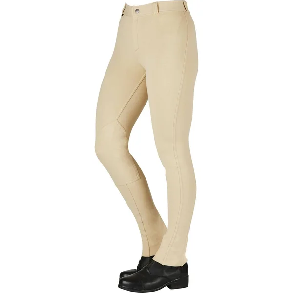 Saxon Childs Warm Up Cotton Jodhpurs - Beige