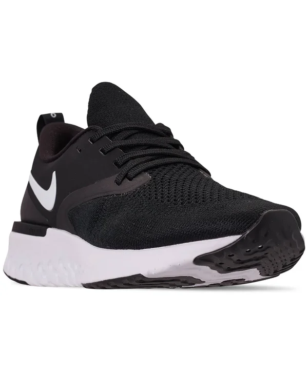 Nike Odyssey React 2 Flyknit Running Shoe Black/ White