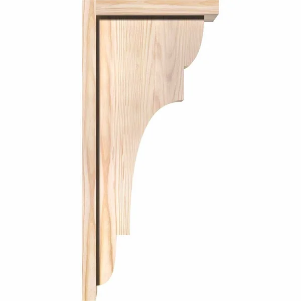 Ekena Millwork COR06X08X08NEB01SDF 5 1/2x22W x 8x22D x 8x22H New Brighton Smooth Corbel w/Backplate, Douglas Fir