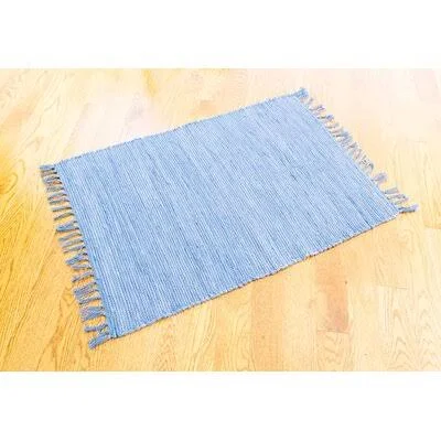 Hand Knotted Cotton Slate Blue Area Rug Highland Dunes Rug Size: Rectangle 4' x 6'