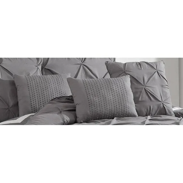 Avondale Manor Ella Pinch Pleat Comforter Set, Blue, Twin