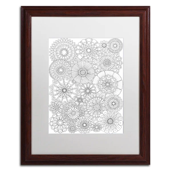 Trademark Fine Art &Big Beautiful Blossoms XXIII& by Hello Angel Framed Graphic Art - Matte Color: White, Size: 20x22 H x 16x22