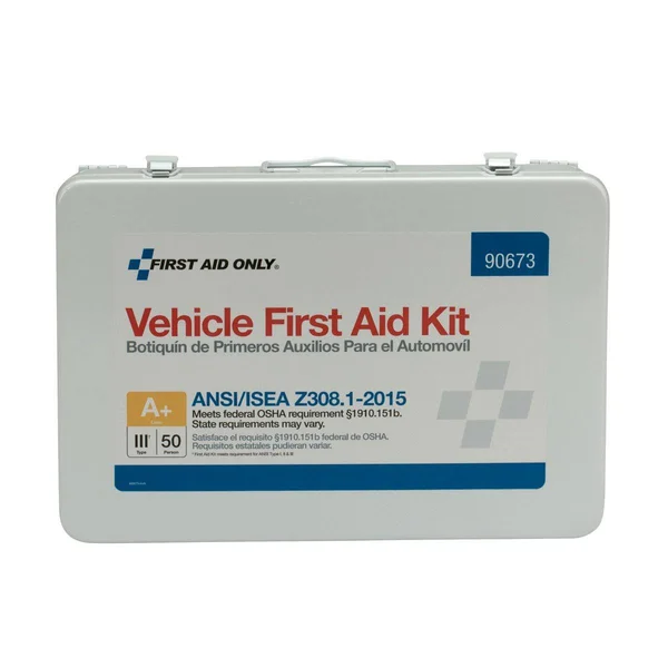 First Aid Only 90673 50 Person Vehicle ANSI A+ First Aid Kit, Metal Case