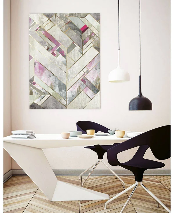 CLICART 16 in. x 20 in. Blush Deco II by Pi Studio Wall Art - White/ Pink