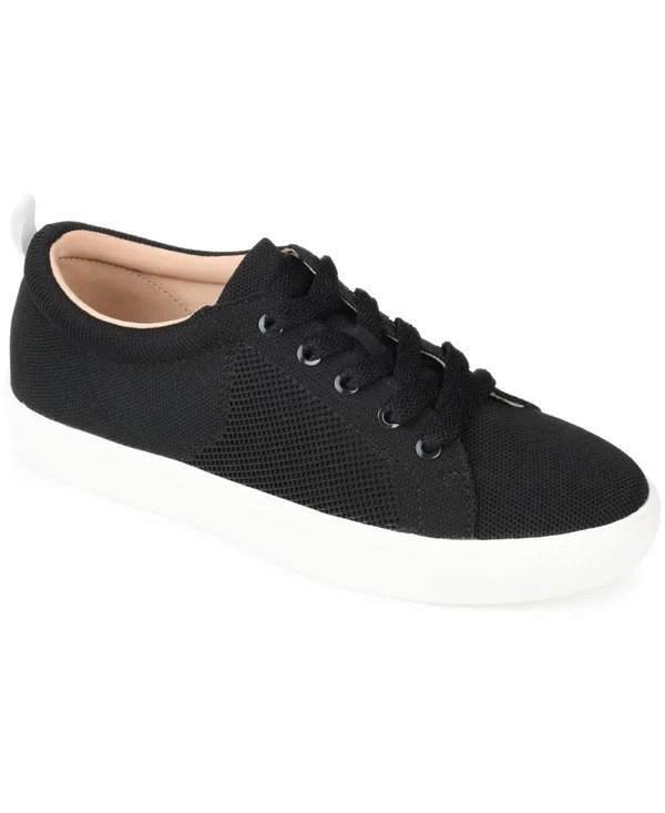 Journee Collection Kimber Comfort Foam Women's Sneakers, Size: 8.5 Wide, Black