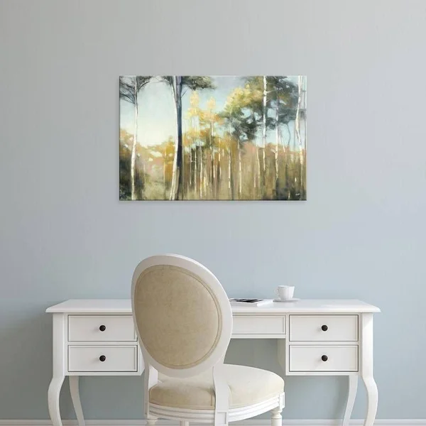 Easy Art Prints Julia Purinton's 'Aspen Reverie' Premium Canvas Art - 16 x 24 - Brazilian Barnwood Frame
